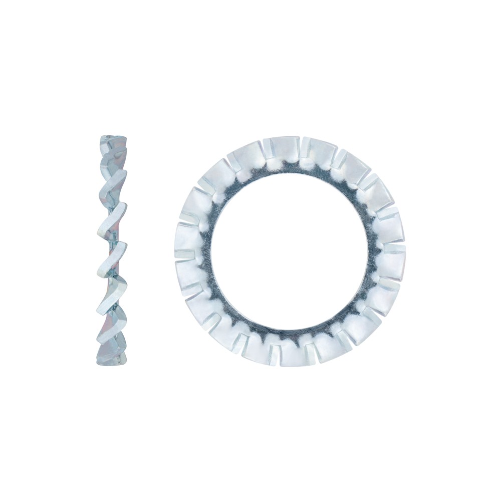 DIN 6798 A ZP, Arandela dentada exterior con forma en 